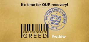 World Day for Decent Work 2017: Decent Work starts with Decent pay!